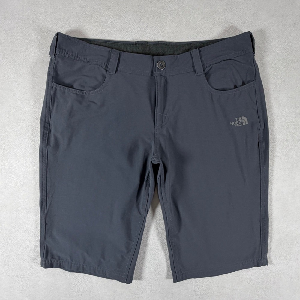 The North Face Womens Gray Hiking Shorts Size 8 Stretch Outdoor Trail